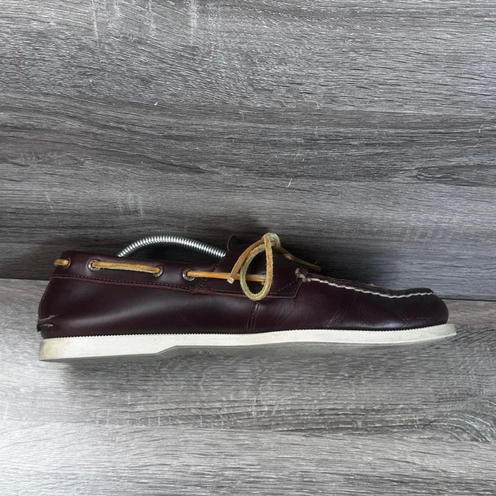 Bass Hampton Core 2 Boat Shoes Mens 12W Leather Moccasins Coastal Preppy Yacht